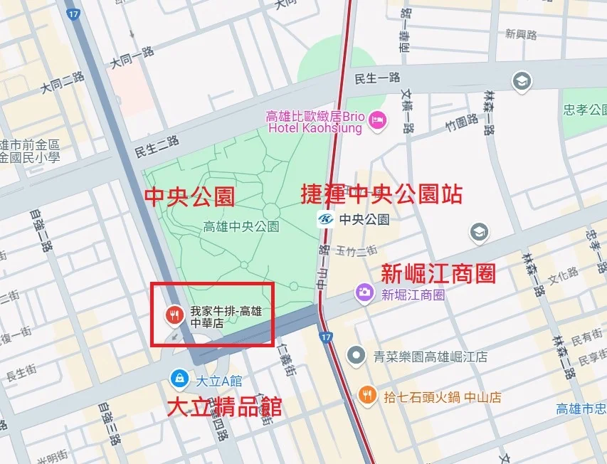 我家牛排地圖