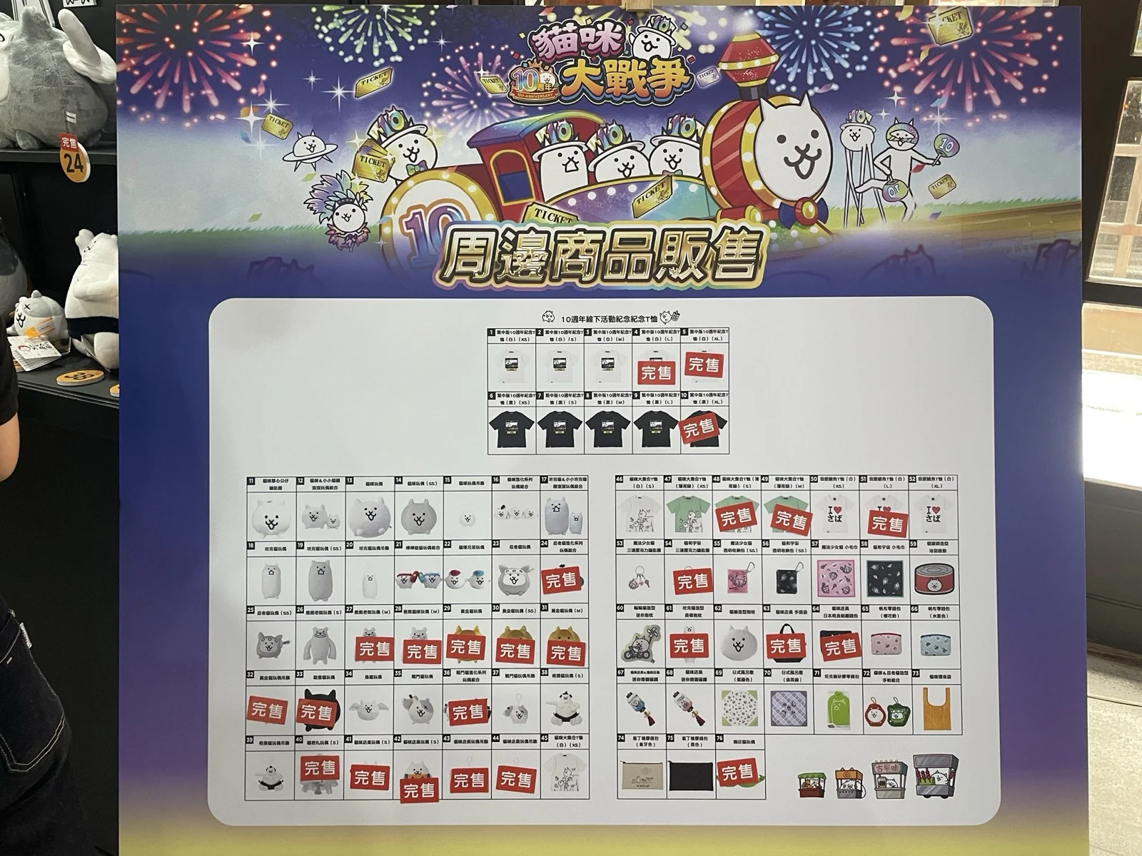 周邊商品完售